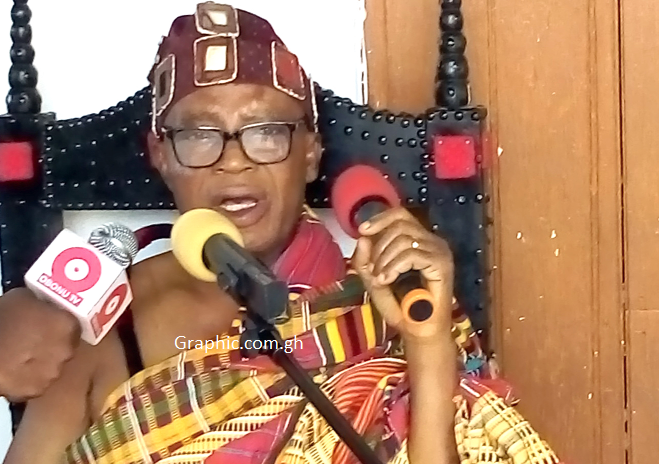 Aadegbor Ngmongmowuyaa Nene Kwesi Animle VI, the Paramount Chief of the Osudoku Traditional Area 