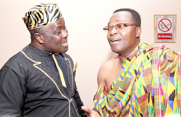David Dontoh (right) is the host of the Vodafone Cash Agrofie show which is produced by Osmo Kwame Addo (left)