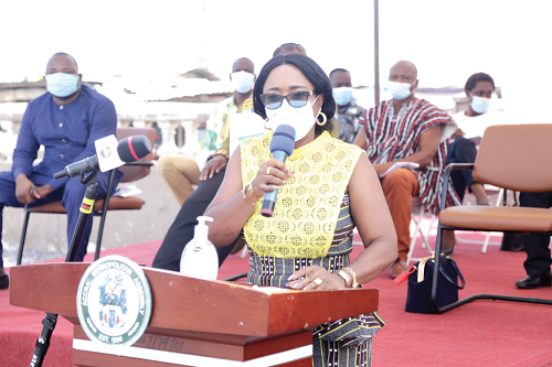 Mrs Cynthia Mamle Morrison launching the programme in Accra. Picture: NII MARTEY M. BOTCHWAY