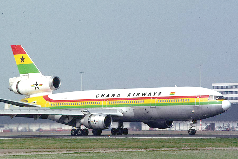 A  plane of the defunct Ghana Airways