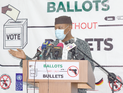 Dr Mohammed Ibn Chambas, Special Representative of the UN Secretary-General for West Africa and the Sahel, addressing the participants