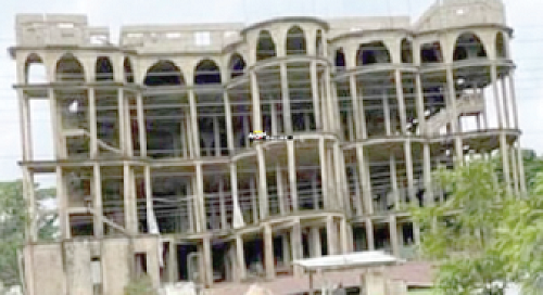 The church structure before the collapse