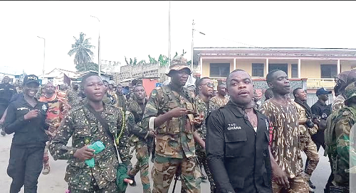 Personnel from the various security agencies during the walk 