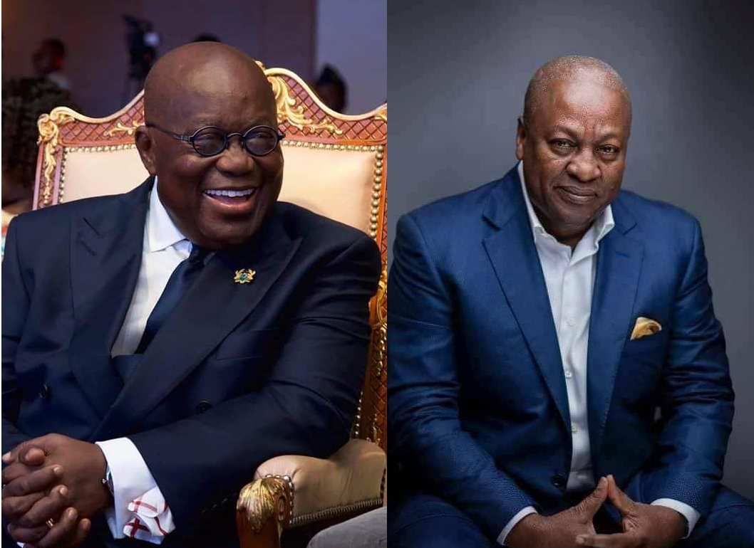 Battle lines drawn for 2020 Elections in Ghana: The presidential candidate of the NPP, President Nana Addo Dankwa Akufo-Addo (left) and that of the NDC, former President John Dramani Mahama, on Tuesday picked up the first and the second spots, respectively, on the ballot paper