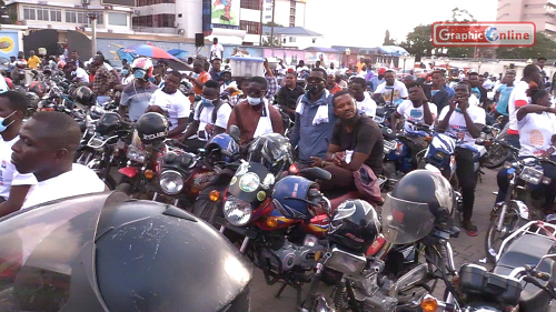 The okada riders who came for the meeting