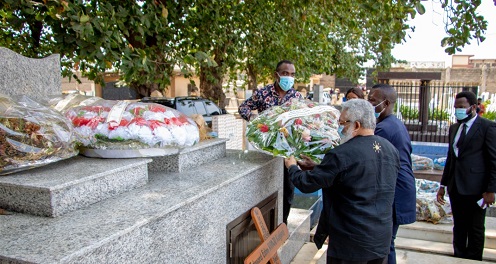 J.J. Rawlings paying his final respects to Mr. Edem Kodjo