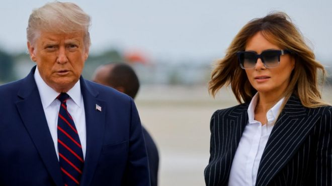 US President Donald Trump and First Lady Melania Trump 