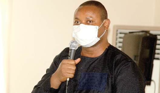 Mr Franklin Cudjoe addressing the meeting. Picture: GABRIEL AHIABOR