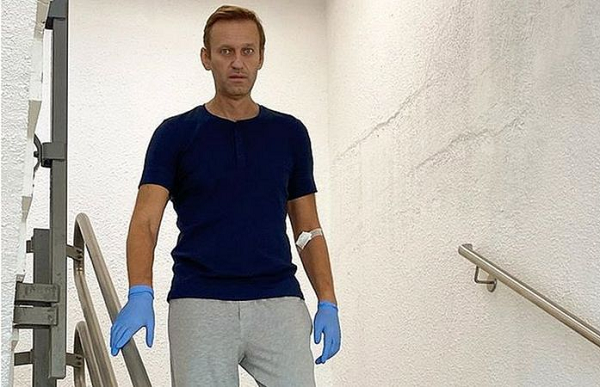 Alexei Navalny shared a picture of himself looking gaunt and thin but standing unaided