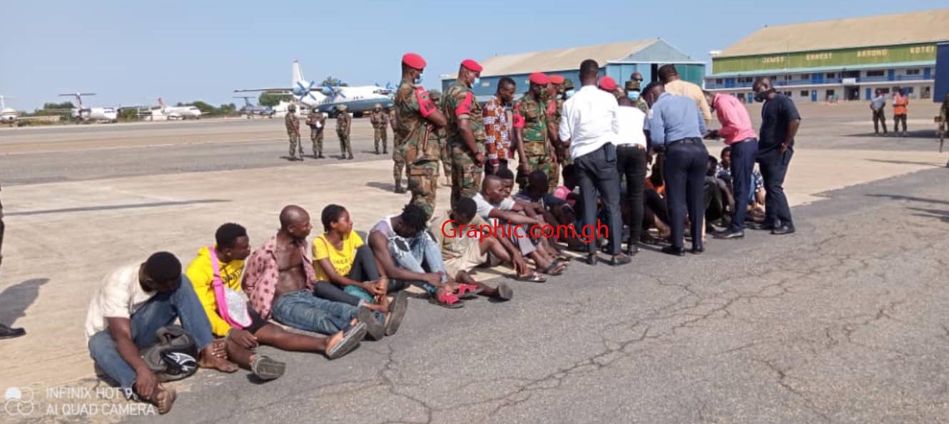 31 arrested suspected Western Togoland secessionists airlifted to Accra [VIDEO]