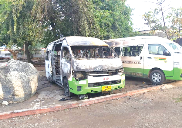 The two burnt buses 