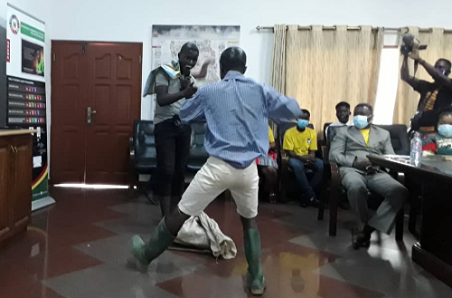 A scene in the drama