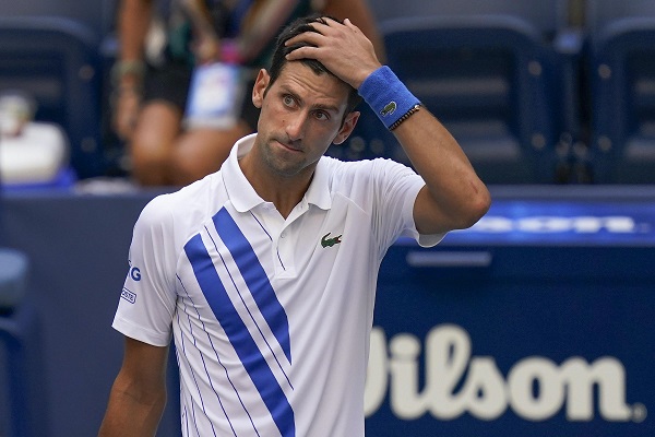 US Open: Djokovic disqualified after hitting lineswoman with ball