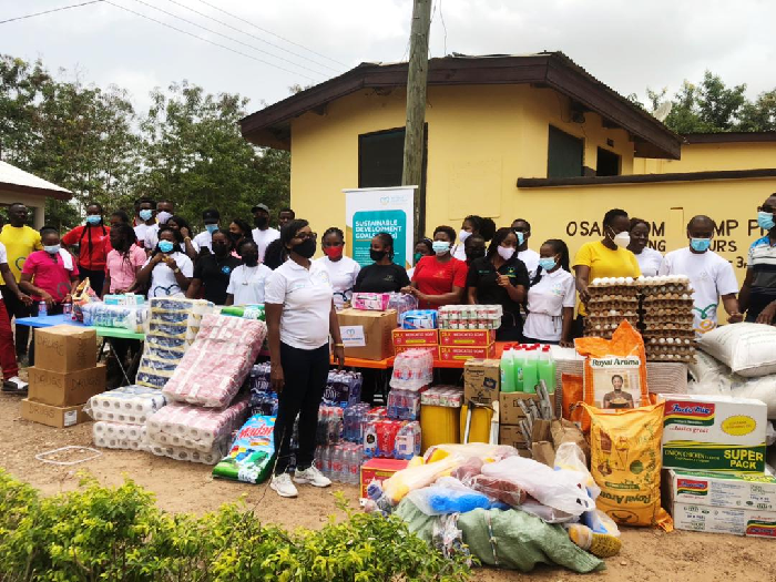 Part of the goodies “Myhelp-Yourhelp Foundation” donated to the Osamkrom Camp Prison at Agona Swedru on Easter Saturday to celebrate the Easter with inmates.