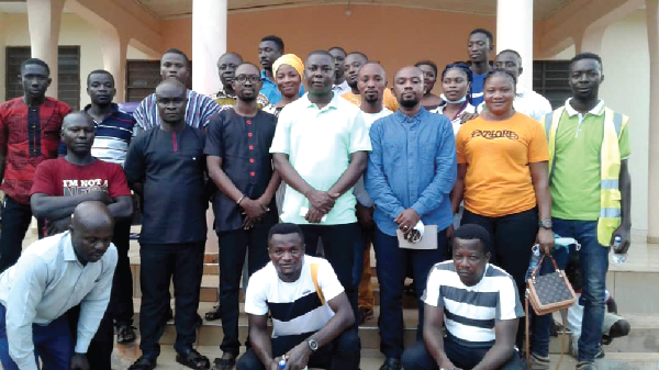 Dr Gideon Boako (arrowed) with  members of the association