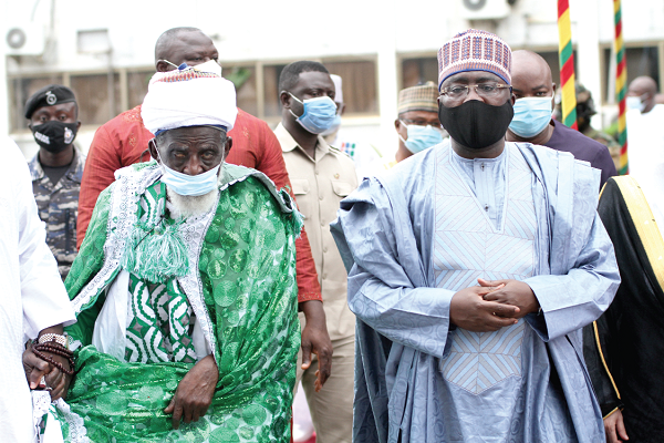 FLASHBACK: Vice-President Mahamudu Bawumia (right) with Shiekh Nuhu Sharubutu, National Chief Imam