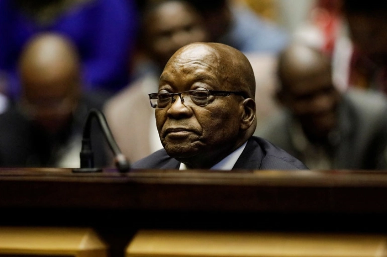 Mr Zuma blames "enemies" in the the African National Congress for his legal troubles