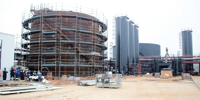 The bitumen processing plants at the facility. PIX: DELLA RUSSEL OCLOO