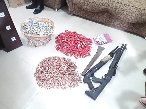 The retrieved arms and ammunitions