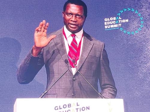 Dr Yaw Osei Adutwum, Minister of Education, pledging on behalf of President Nana Akufo-Addo and Ghana at the Global Education Summit 