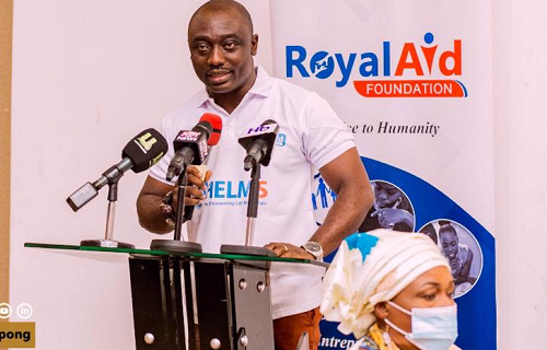 Dr S.K. Frimpong delivering an address at the launch of the initiative 