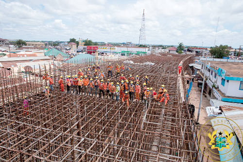 The Tamale Interchange under construction