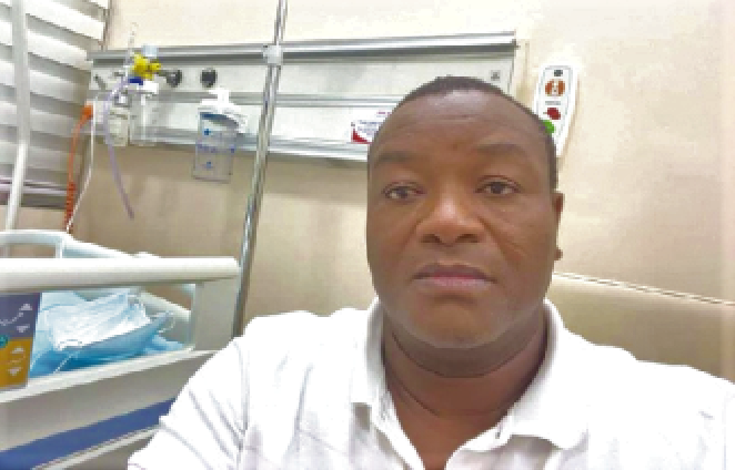 Hassan Ayariga, APC founder, at the recovery Ward 