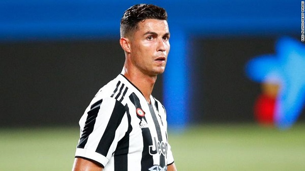 Juventus' Cristiano Ronaldo looks on during the Joan Gamper Trophy match between Barcelona and Juve at the Estadi Johan Cruyff on August 08, 2021 in Barcelona.