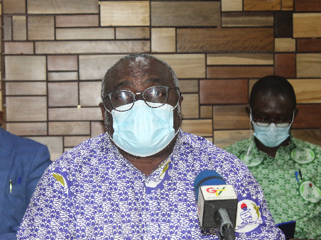 • Mr. Mark Dankyira Korankye, General Secretary of TEWU, addressing the press conference in Accra. Picture: Patrick Dickson