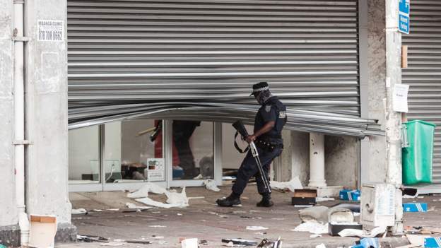 Shops and properties were ransacked in South Africa during July's violence