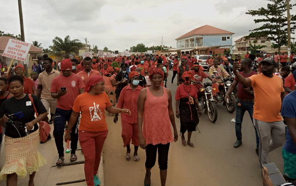 Ketu South residents protest continuous closure of Aflao border