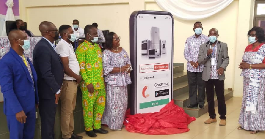 • Mr. David Kattah (2nd right), Regional Chairman of GNAT, with colleagues launching the credit mall for the region