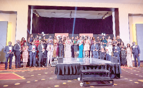 Group photograph of winners at  the 4th Ghana Insurance Awards