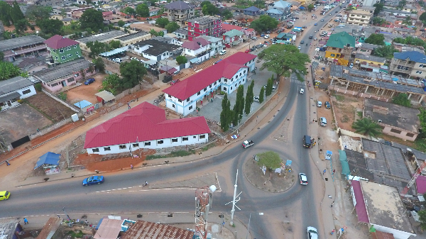 The newly constructed office complex of the Ablekuma North Municipal Assembly at the Sharp curve at Dansoman in Accra