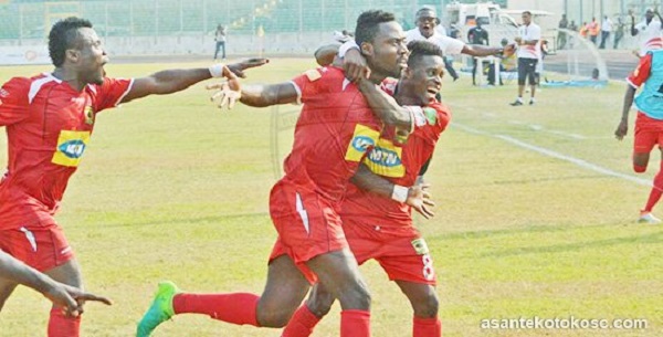 FLASHBACK: Kotoko players celebrating their victory over Aduana Stars last Saturday