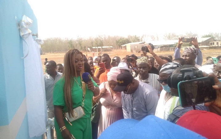 Actress Jackie Appiah constructs borehole for residents of Kogni in the Volta Region