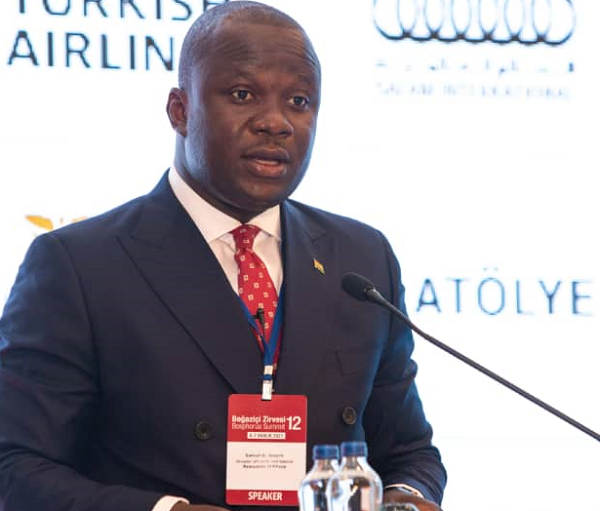 Mr Samuel Abu Jinapor, Minister of Lands and Natural Resources, speaking at the 12th Annual Bosphorus Summit in Istanbul, Turkey
