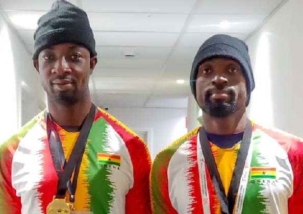 Joshua Nii Ayettey (left) and Michael Davidson won gold and silver respectively
