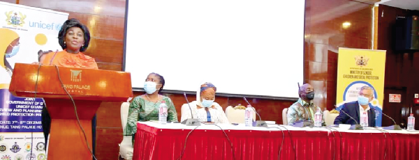 Ms Cecilia Abena Dapaah addressing the participants