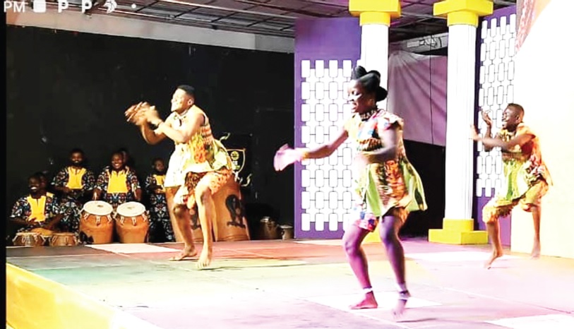 The Efeee Noko group in performance at the Naa Ga-Dangme finale