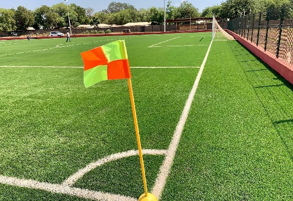 One of the artificial turfs recently commissioned by the GNPC