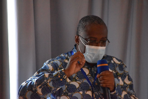 Deputy Executive Director of Ghana's Fisheries Commission, Mr Paul Odartei Bannerman speaking at the 13th Session of the Conference of Ministers of the Fisheries Committee for West Central Gulf of Guinea (FCWC)in Abidjan