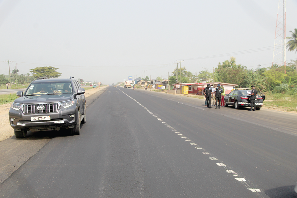 A portion of the Kwafokrom-Apedwa section of the Accra-Kumasi highway. Picture: ESTHER ADJEI 