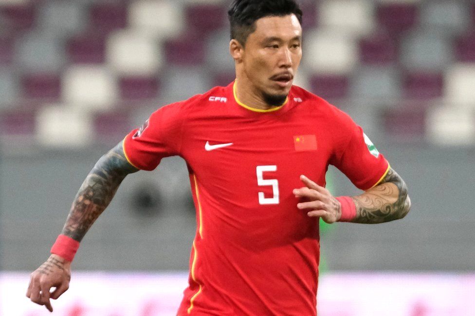 Zhang Linpeng, who plays for China's national football team, has previously been asked to cover his tattoos