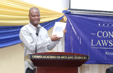 Prof. Raymond Akongburo Atuguba, Dean of the University of Ghana School of Law, launching the book. Picture: Caleb Vanderpuye