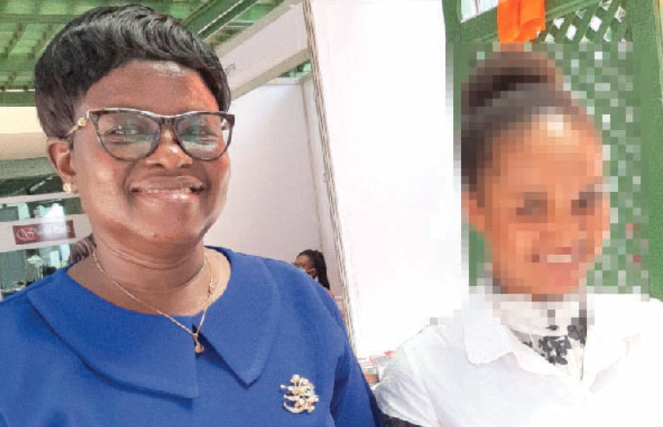 Superintendent Susana Dery (left) of the Ashanti Regional Domestic Violence Victim Support Unit with Safia Ahmed (right)