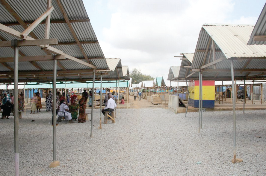 One of the new sites for the relocated Kumasi Central Market traders