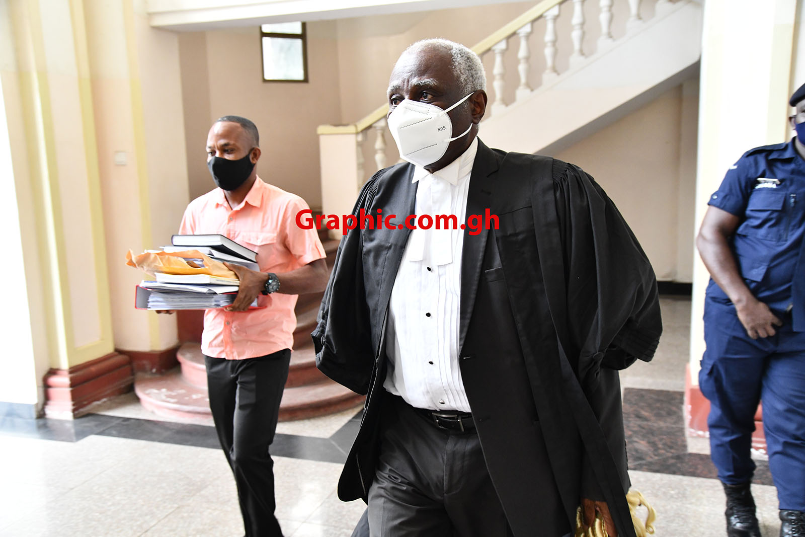 Mr Tsatsu Tsikata, lead counsel for former President John Mahama, arriving at the court. PICTURE BY EBOW HANSON