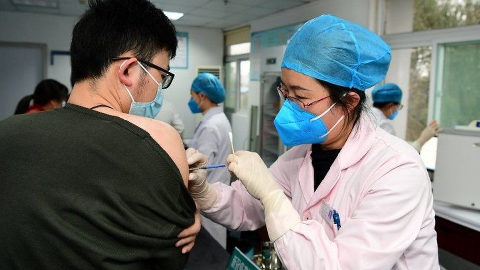China has vaccinated about 40 million people to date. REUTERS