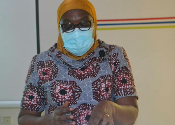  Mrs Nancy Ekyem (right), the Agona West Municipal Director of the Ghana Health Service